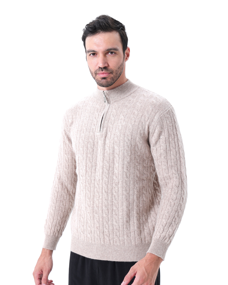 100% cashmere half-cin