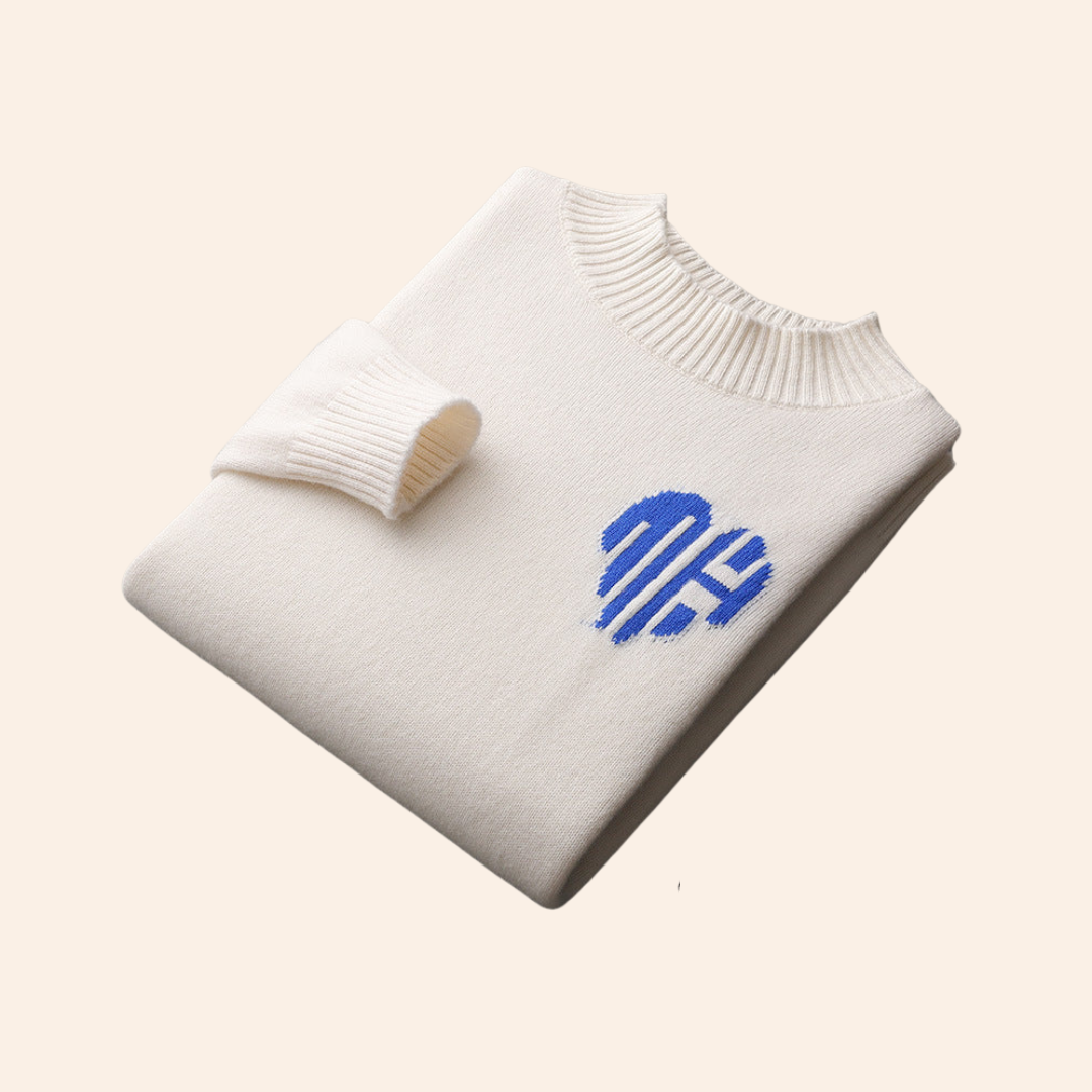 100% Cashmere Heart Pullover