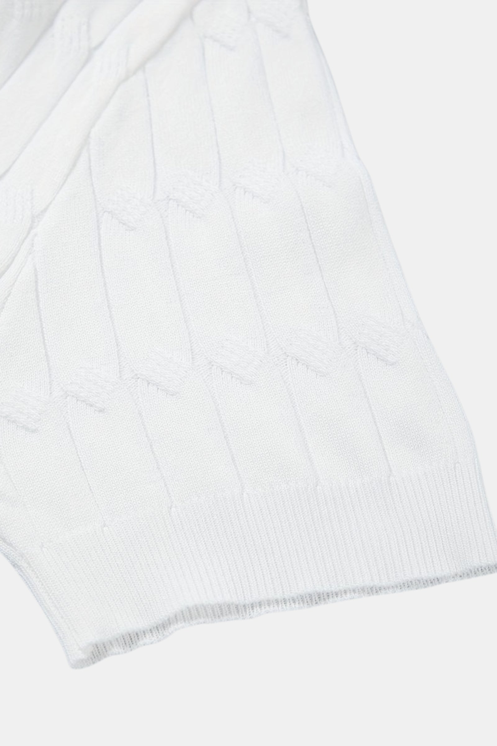 Premium V-hals kabelgebreide polo