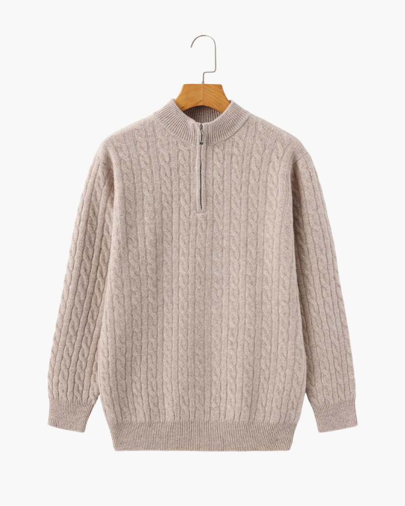 100% cashmere half-cin