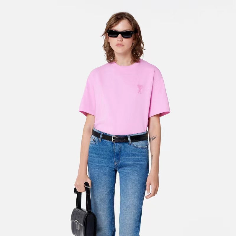 Ami T-shirt with embroidered A-Herz