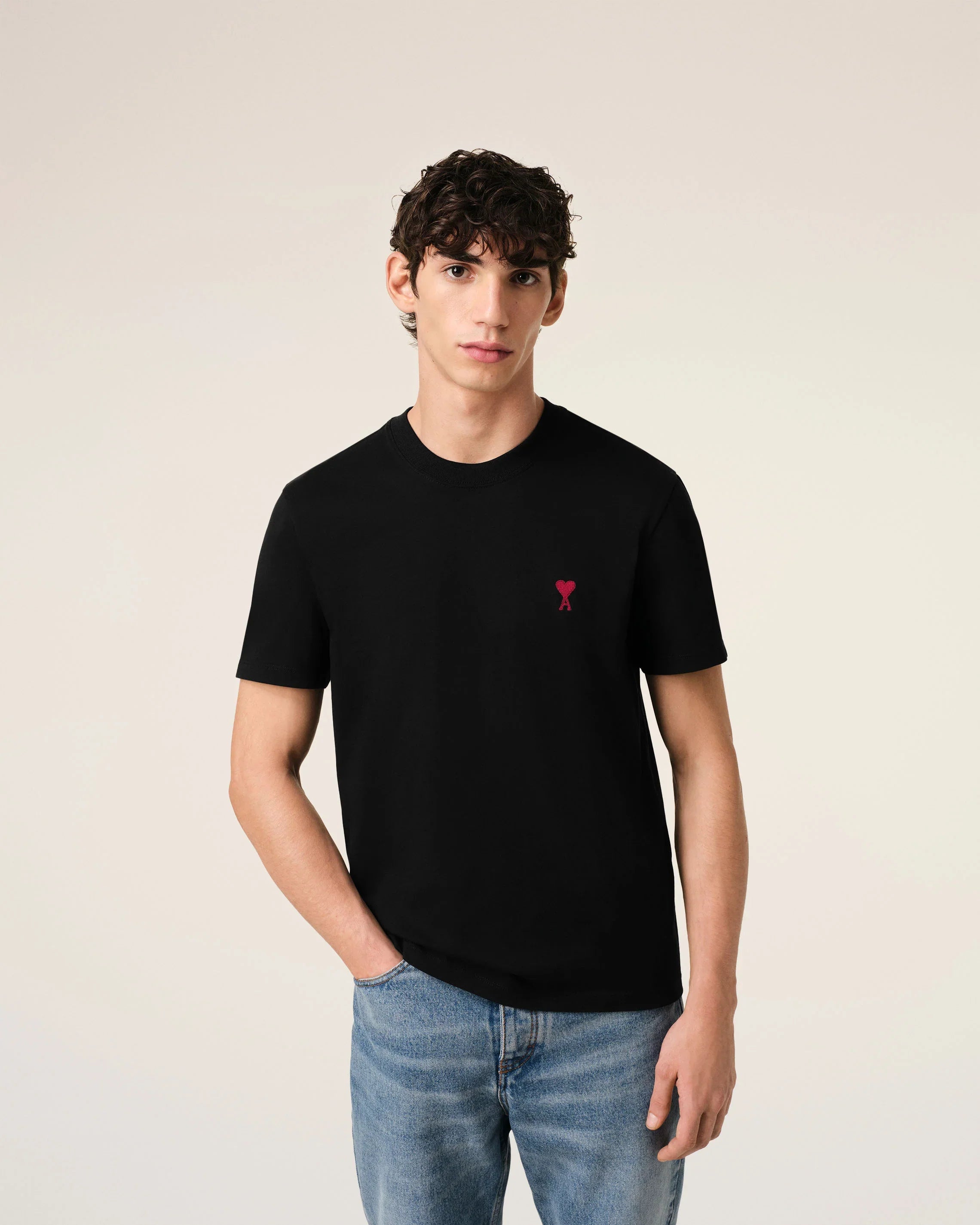 Ami T-shirt with embroidered A-Herz