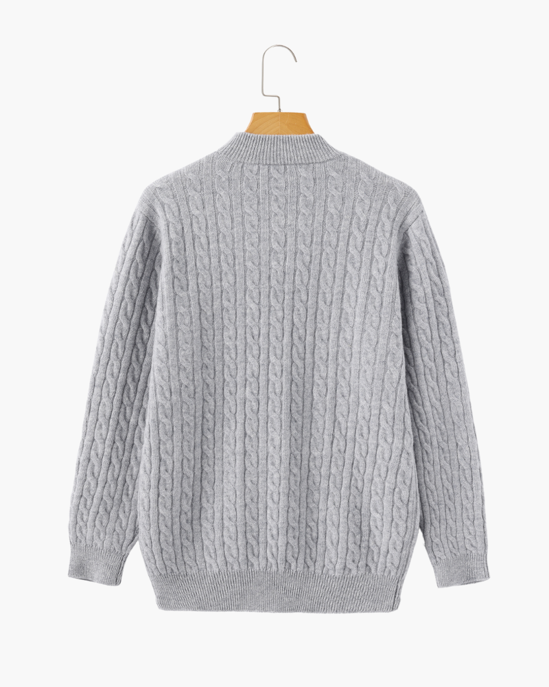 100% cashmere half-cin