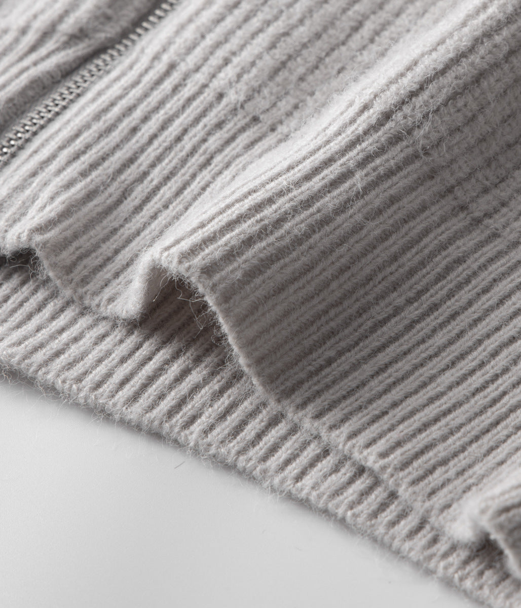 100% merinowol vest met rits