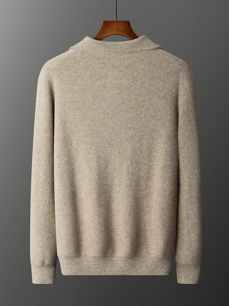 100% Cashmere Half Zip Pullover