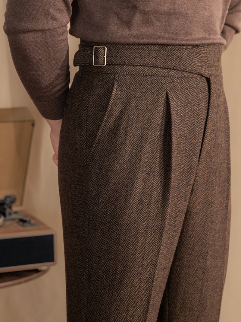 Lâ Signature - wrinkle pants made of alpine wool mixture