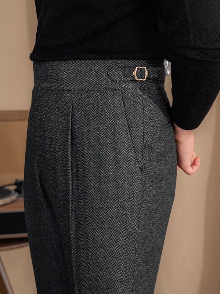Lâ Signature - wrinkle pants made of alpine wool mixture