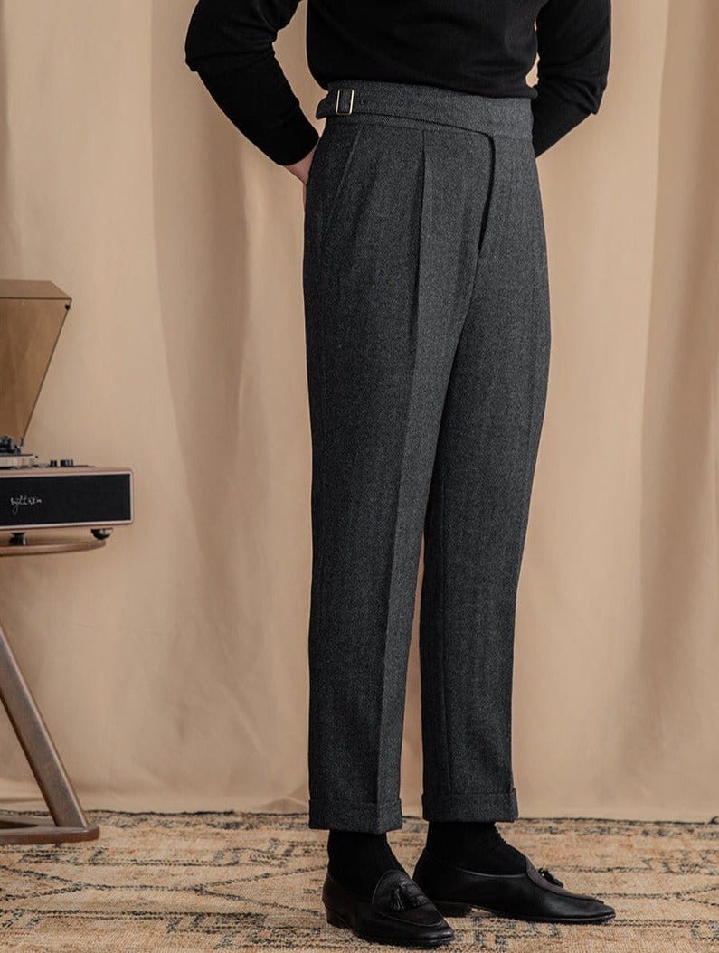 Lâ Signature - wrinkle pants made of alpine wool mixture