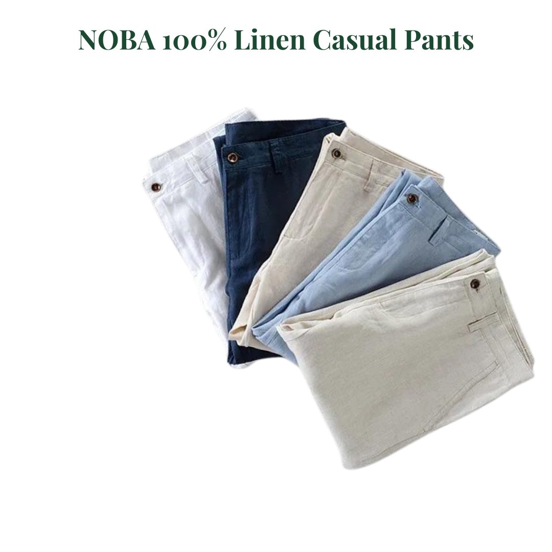 100% Leinen Casual Pants