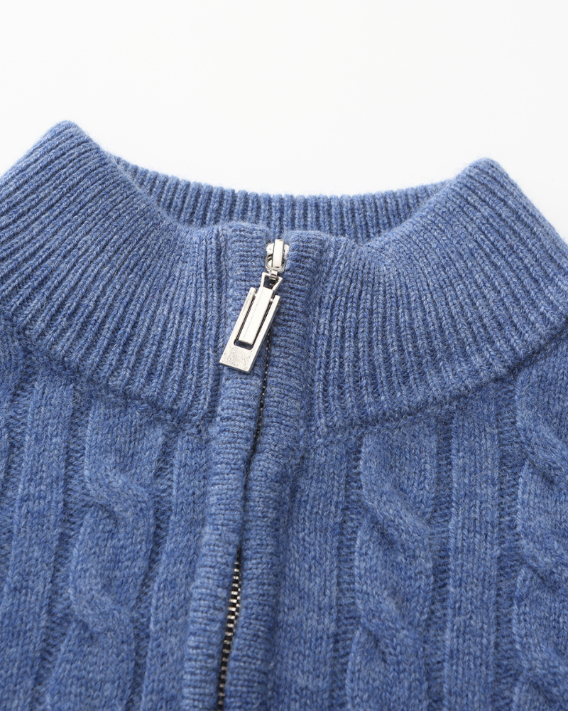 100% cashmere half-cin