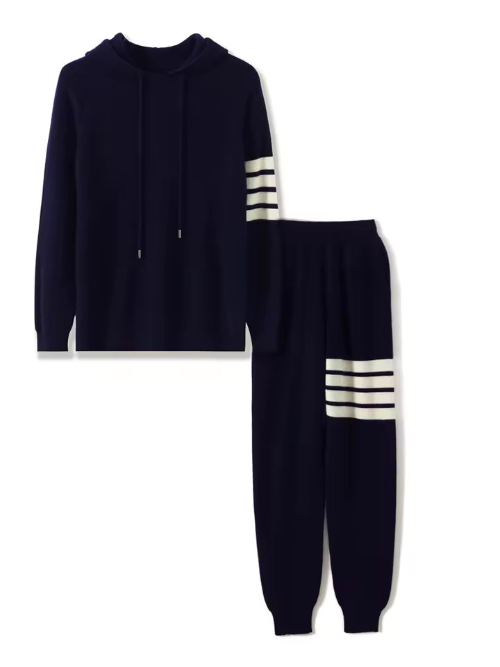 100% Merino Wool Tracksuit Streifen