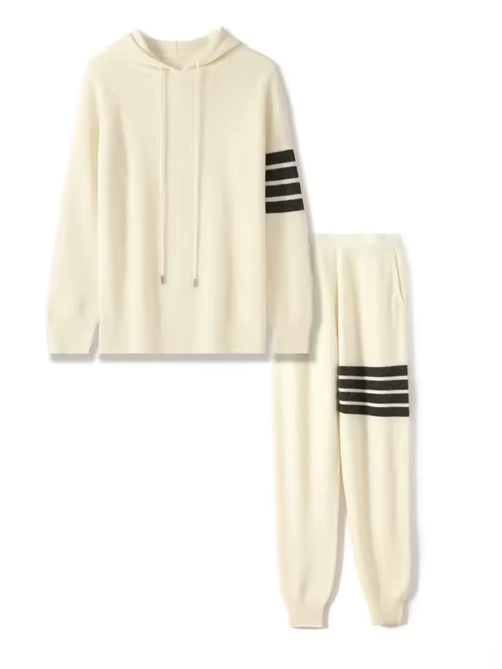 100% Merino Wool Tracksuit Streifen