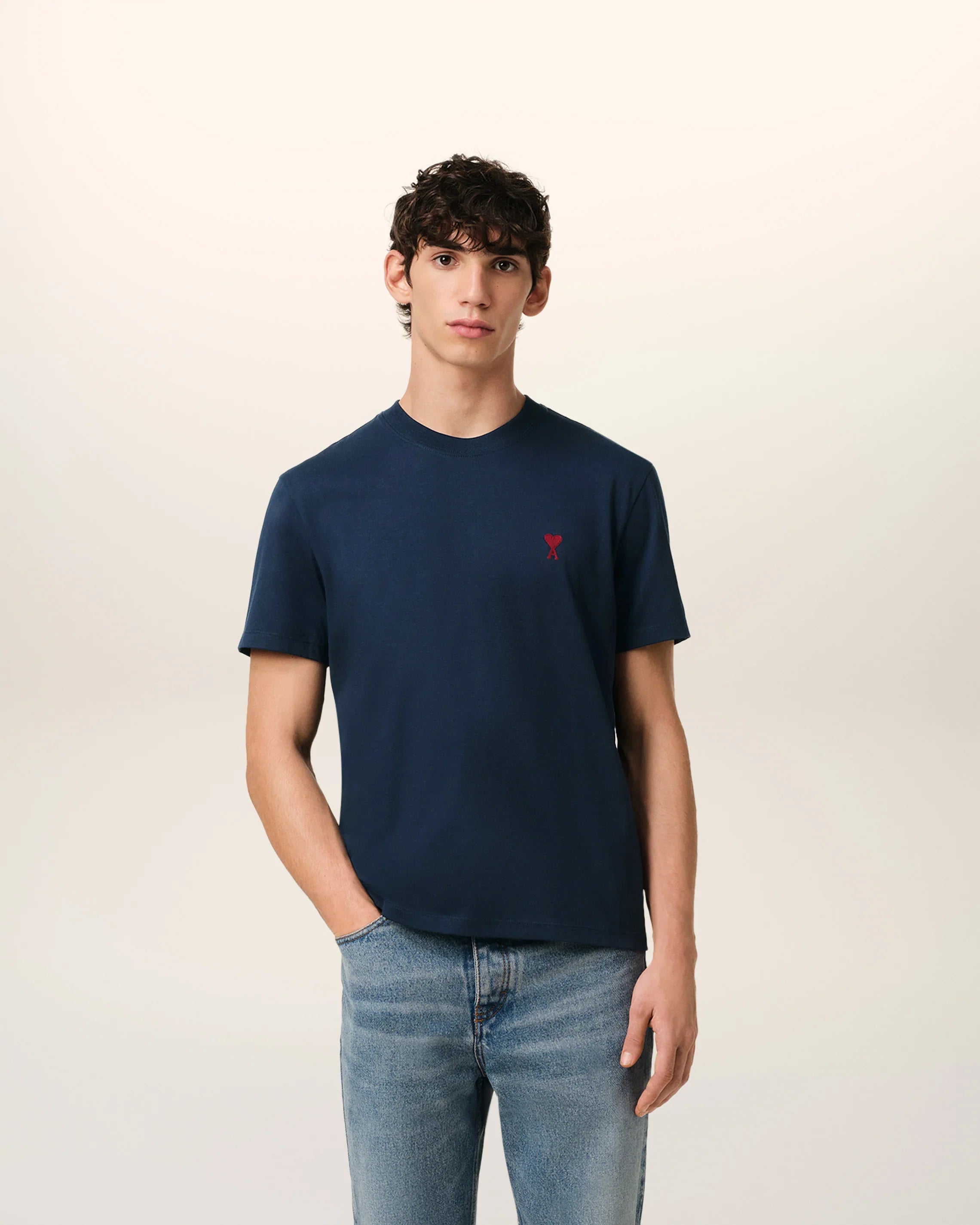 Ami T-shirt with embroidered A-Herz