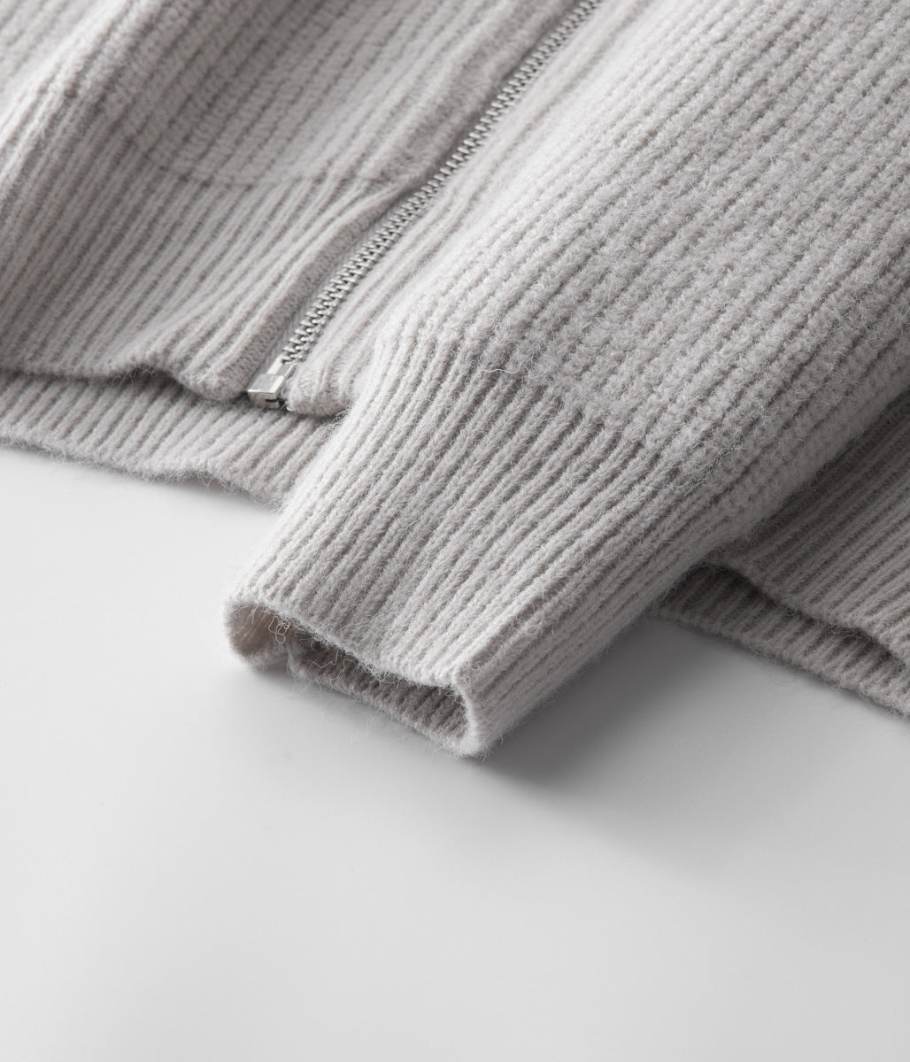 100% merinowol vest met rits