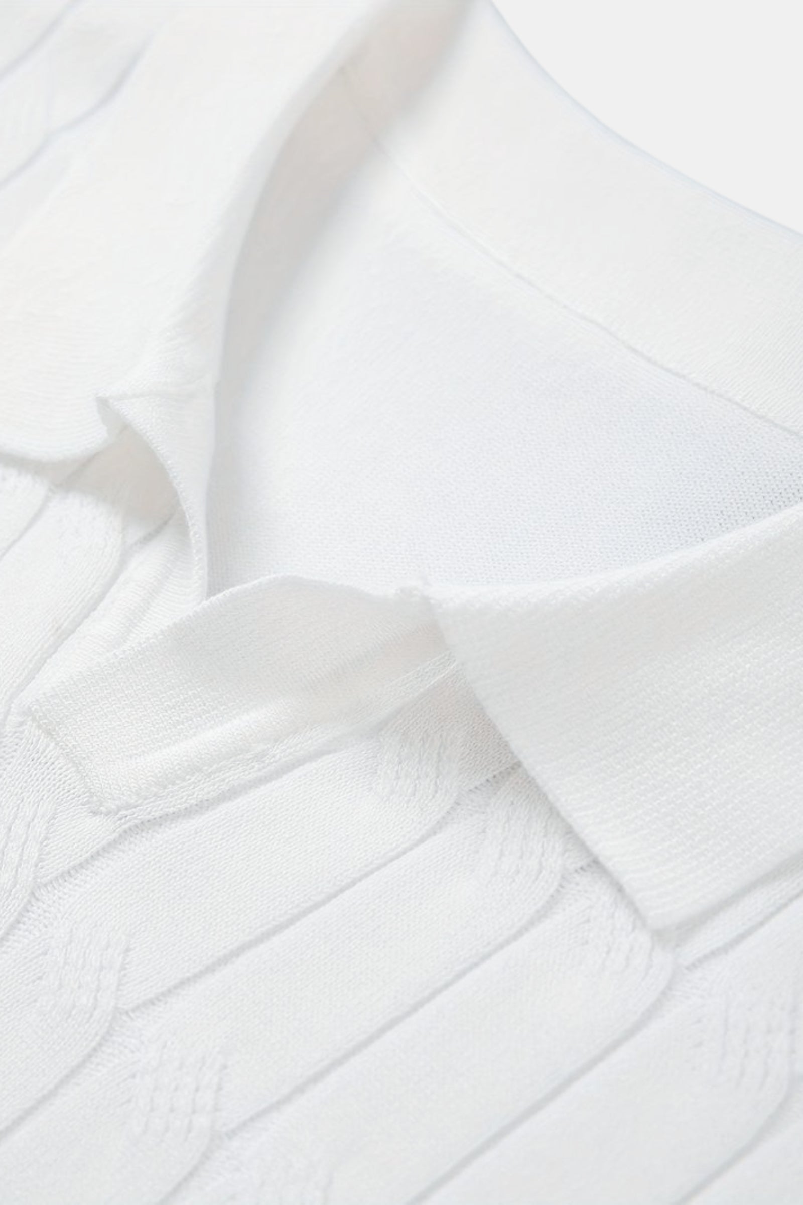 Premium V-hals kabelgebreide polo