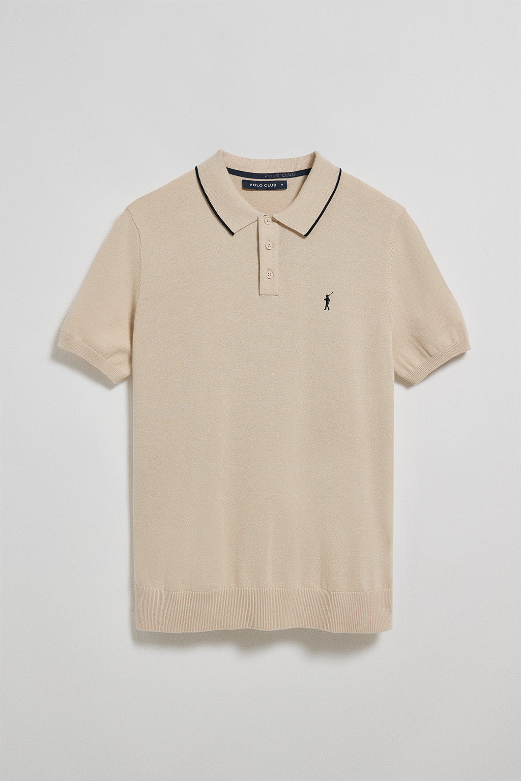 Polo beige met knopen