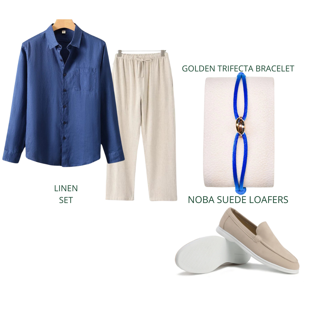 4-delige set - Santorini