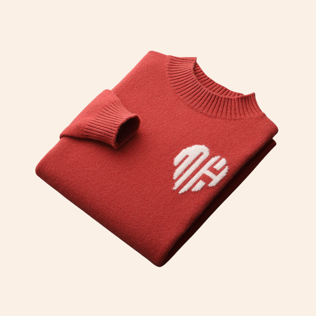 100% Cashmere Heart Pullover