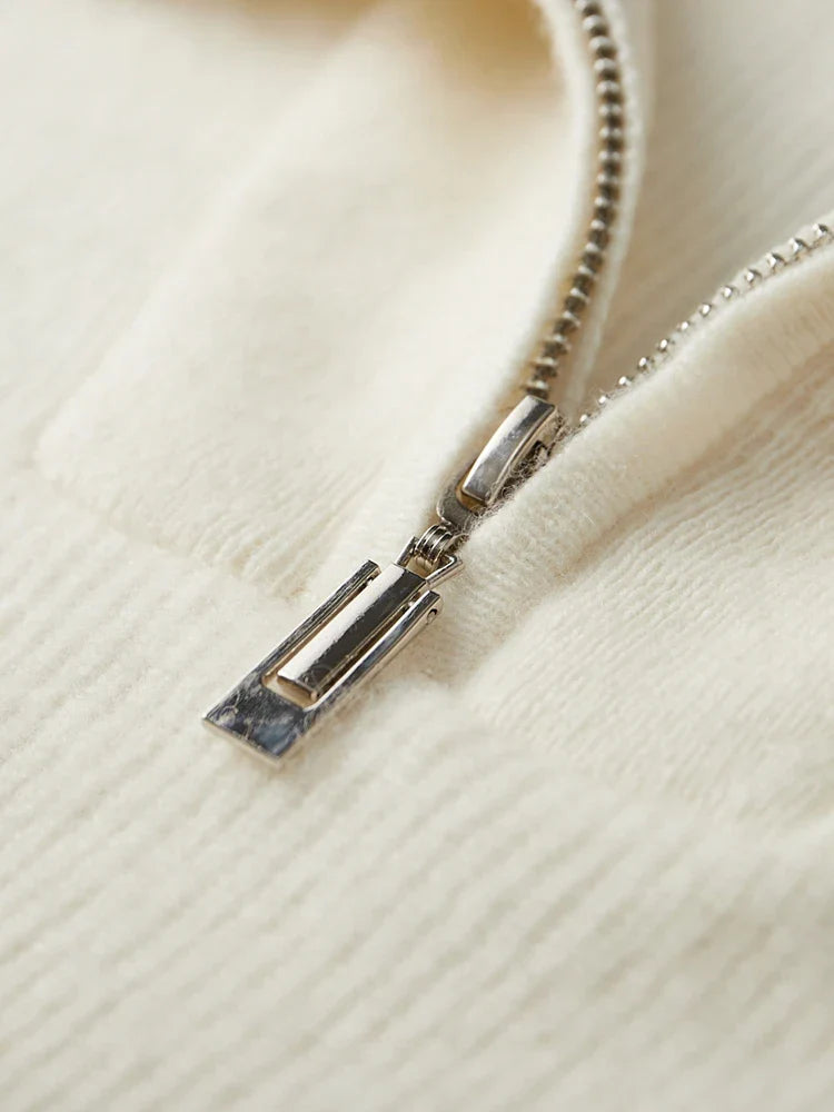 100% Cashmere Half Zip Pullover