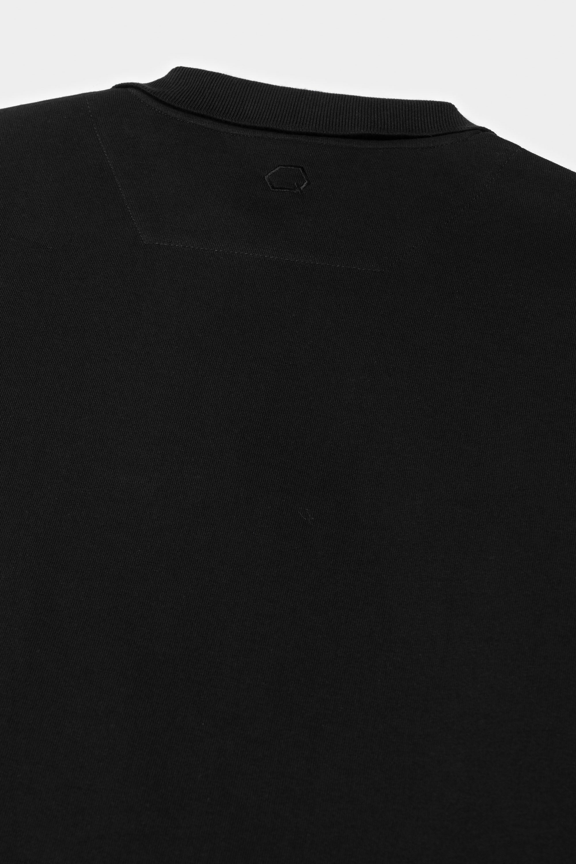 Q-Series Regular Fit Polo met Lange Mouwen Jet Black