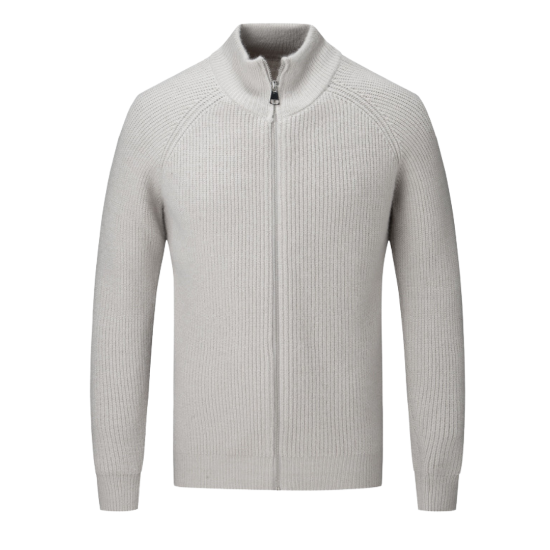 100% Merino Wool Zipped Cardigan