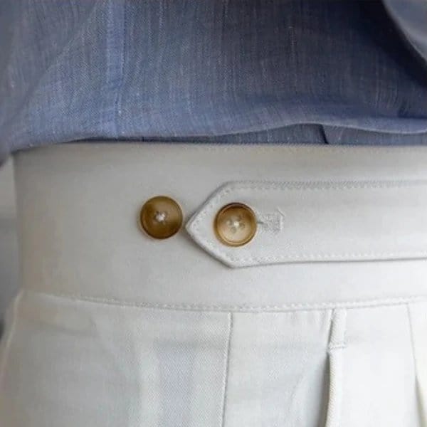 Couture - Faltenhose mit Doppelknopf