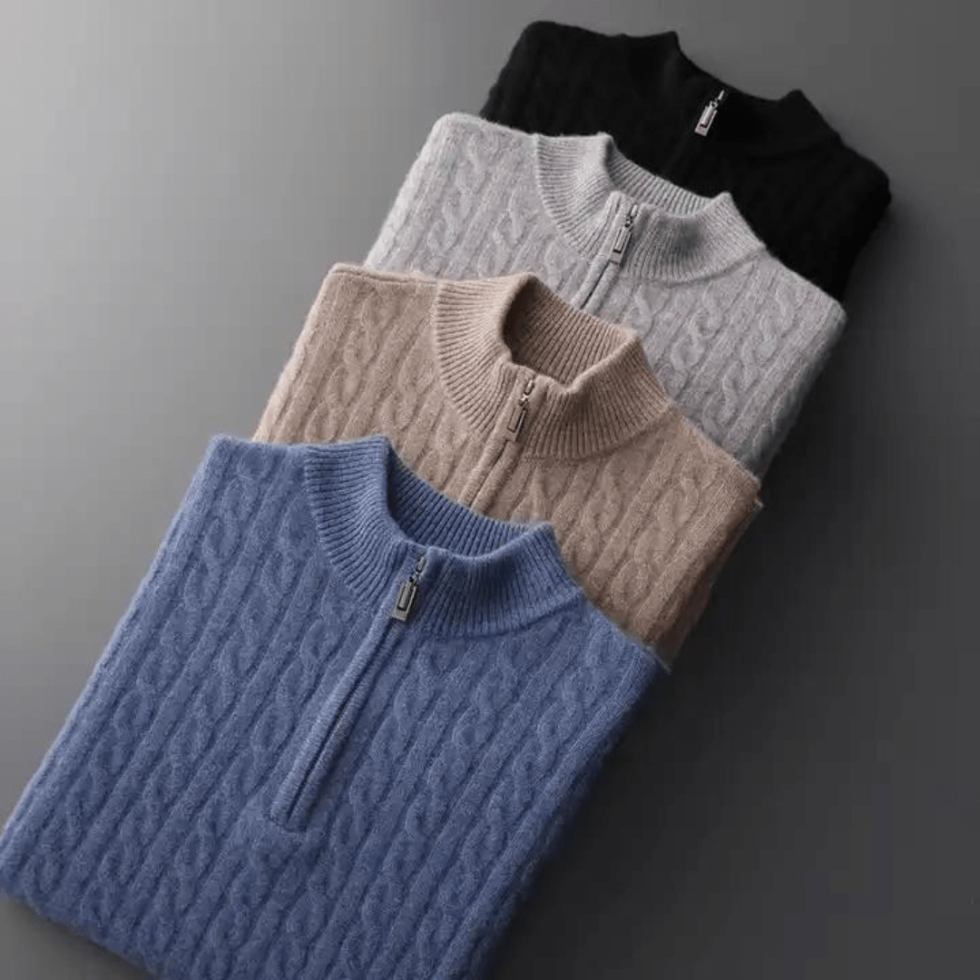 Mont Blanc - Reissverschluss Pullover Aus Kaschmir