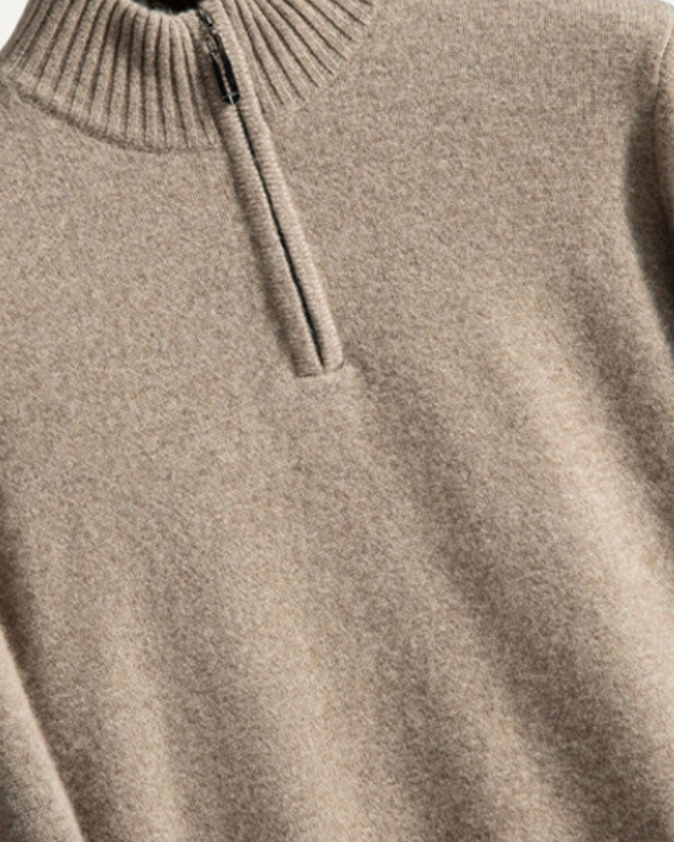 Paris- Reißverschluss Kaschmir Pullover