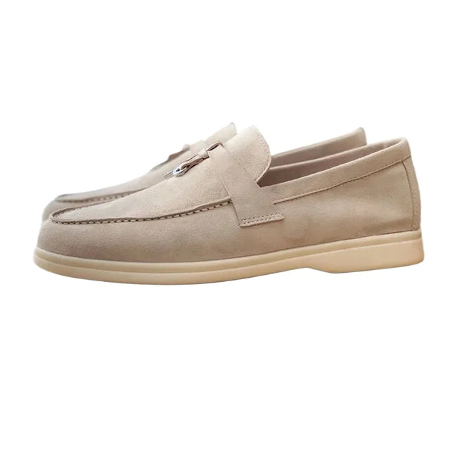 Suède damesloafers