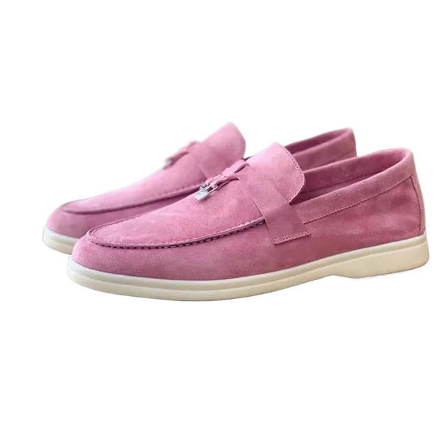 Suède damesloafers