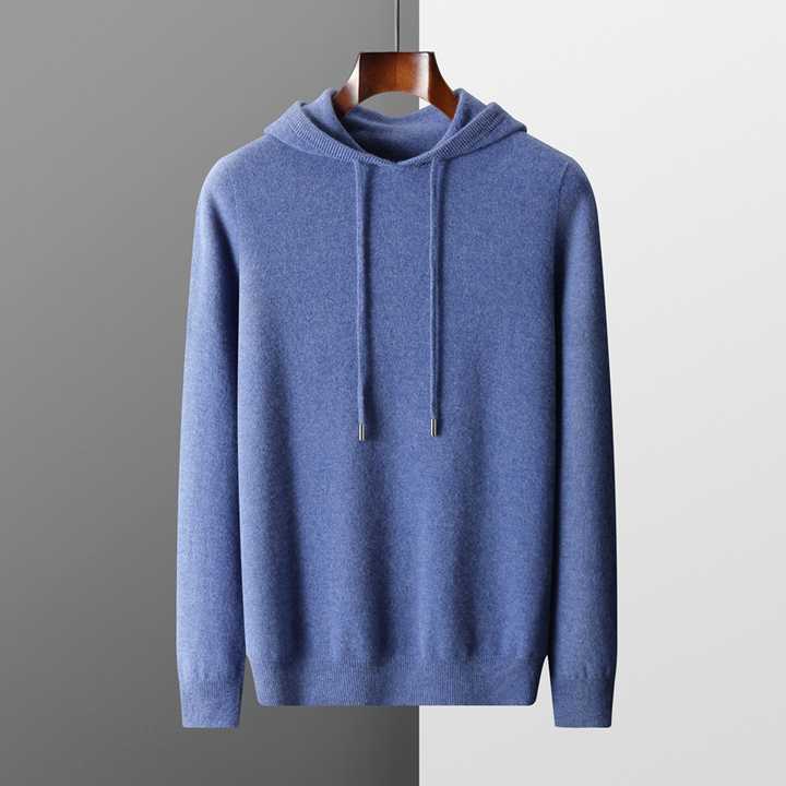 100% Cashmere Hooded Pullover