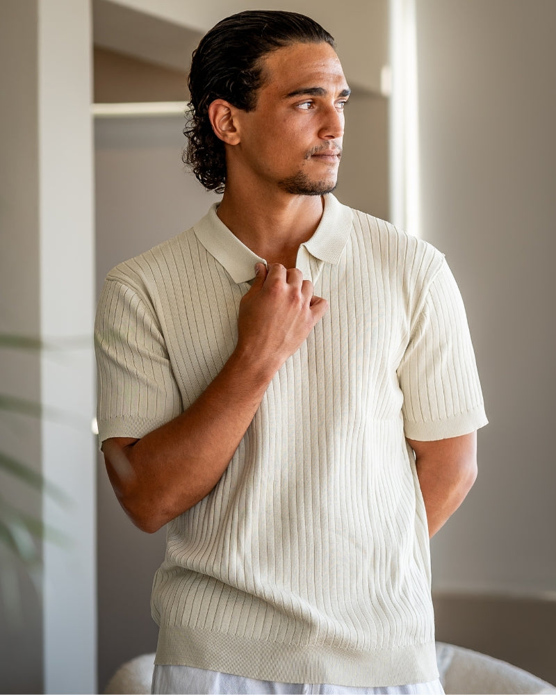 Premium ribbed polo shirt