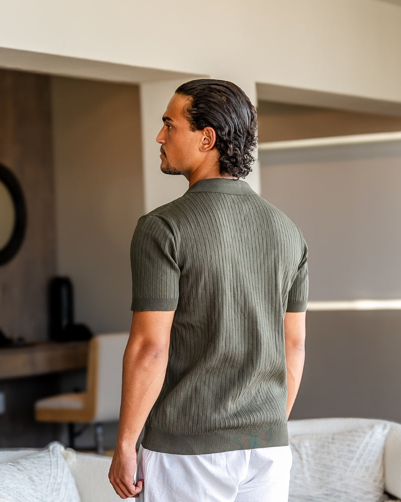 Premium ribbed polo shirt