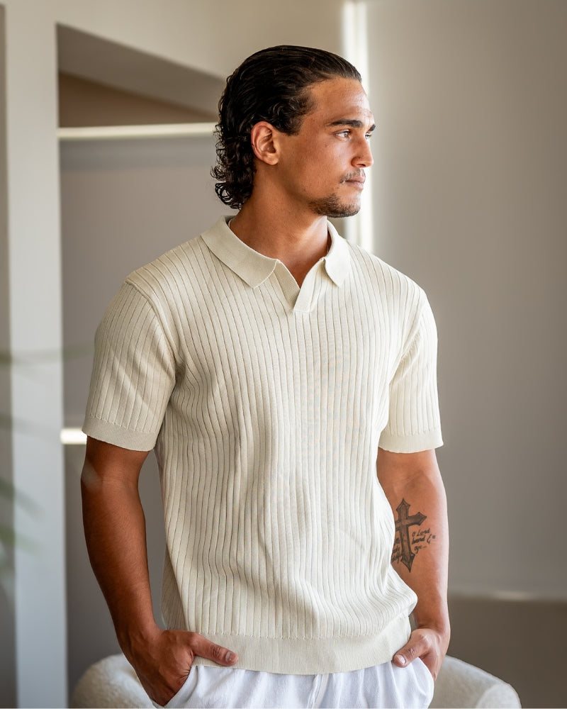 Premium ribbed polo shirt