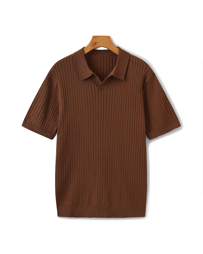 Premium ribbed polo shirt