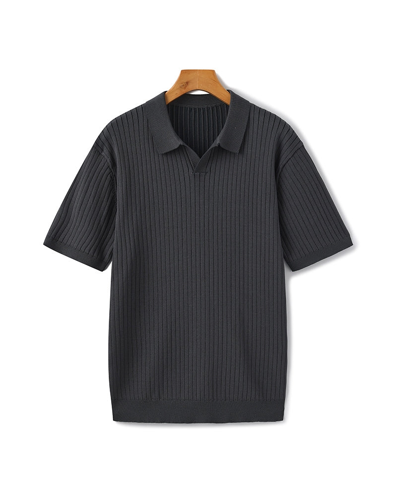 Premium ribbed polo shirt