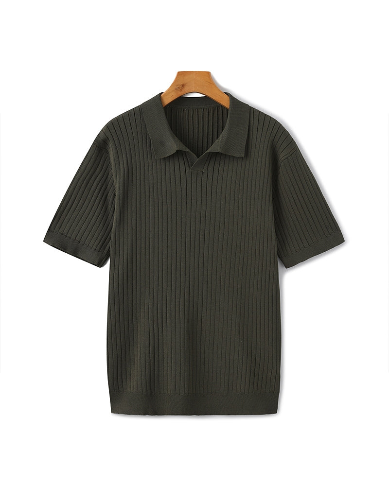 Premium ribbed polo shirt
