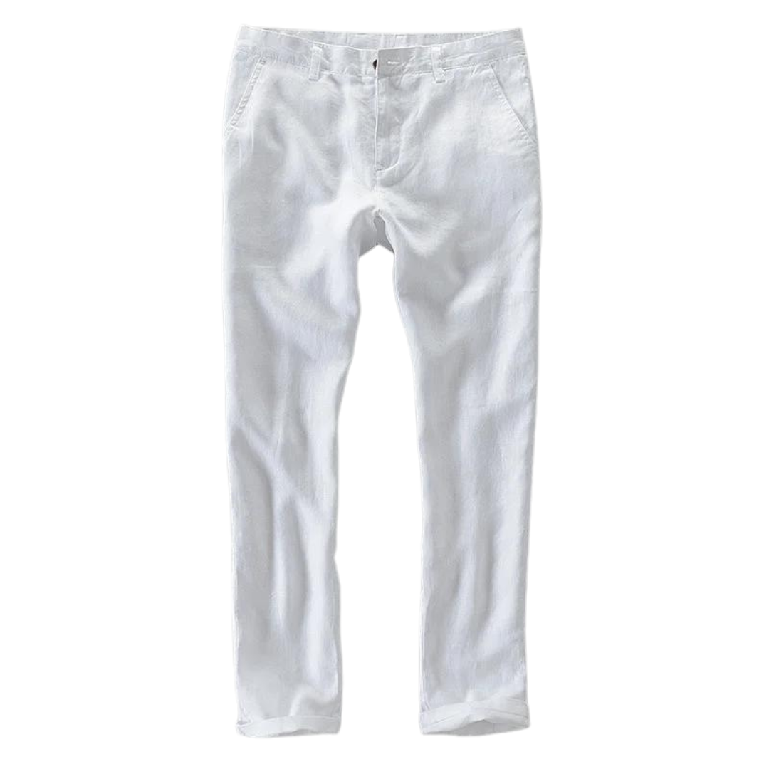 100% linen casual pants
