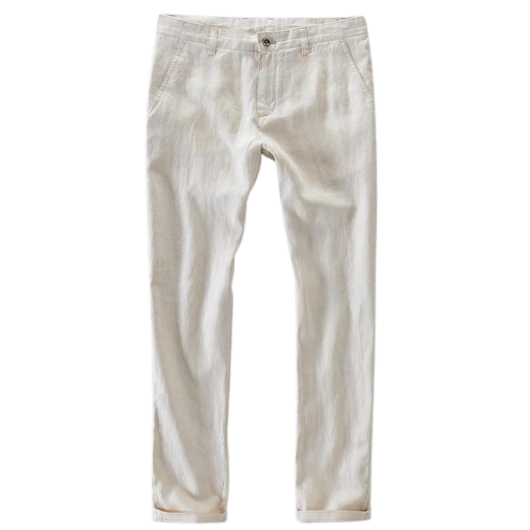 100% linen casual pants