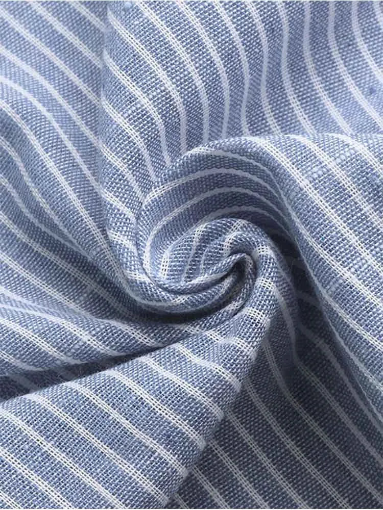 Havana gestreept overhemd met lange mouwen 