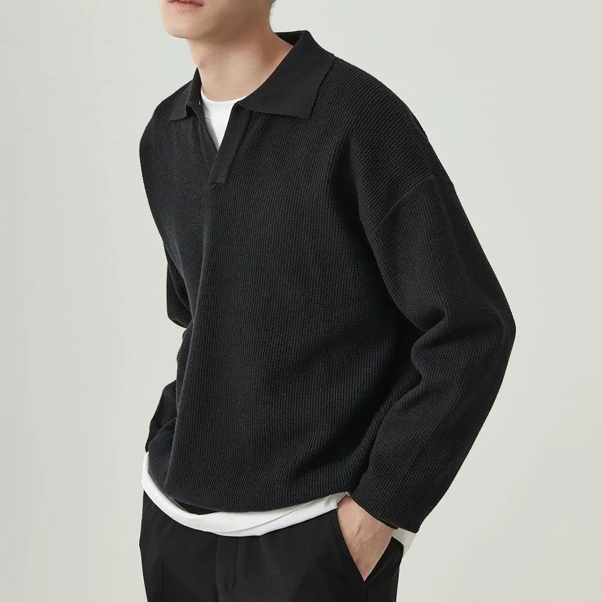 V-neck Polo Pullover