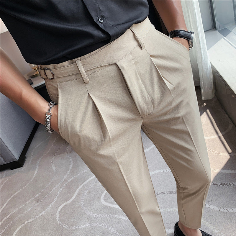 Lá signature - high -quality elastic suit pants